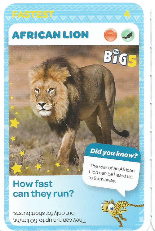 "SUPER ANIMALS" - PICK&PAY TRADING CARD COLLECTION - "RARE" CARD 4