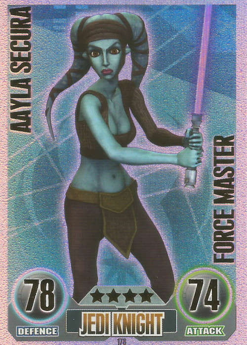 STAR WARS 2012 - FORCE ATTAX CLONE WARS S1 - AAYLA SECURA `FORCE MASTER` CARD 178