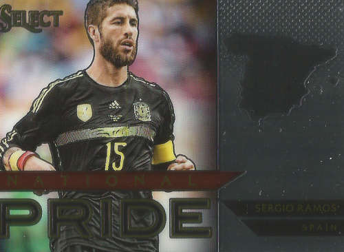 SERGIO RAMOS - PANINI "PRIZM SELECT 2015"  - "NATIONAL PRIDE" TRADING CARD 38