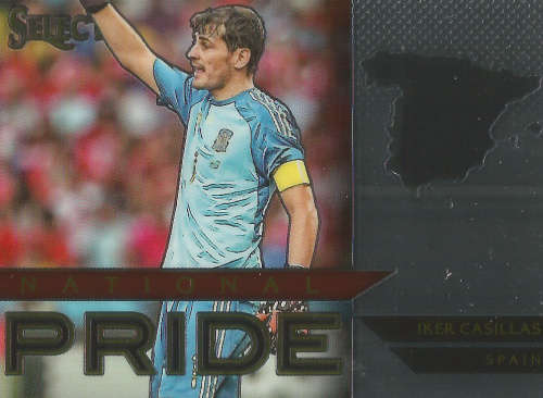 IKER CASILLAS - PANINI "PRIZM SELECT 2015"  - "NATIONAL PRIDE" TRADING CARD 37