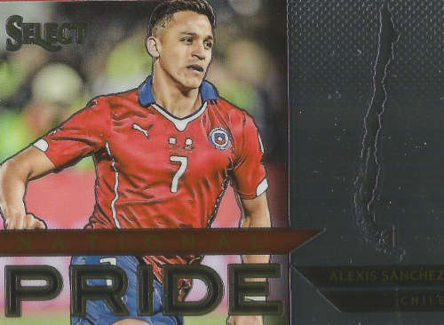 ALEXIS SANCHEZ - PANINI "PRIZM SELECT 2015"  - "NATIONAL PRIDE" TRADING CARD 7