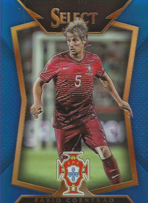 FABIO COENTRAO - PANINI "PRIZM SELECT 2015"  - "BLUE PLAID BASE" TRADING CARD 288 of 299