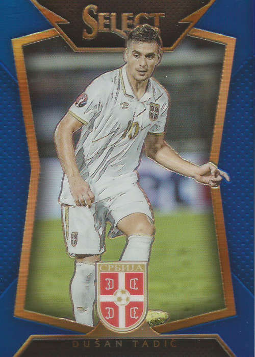 DUSAN TADIC - PANINI "PRIZM SELECT 2015"  - "BLUE PLAID BASE" TRADING CARD 210 of 299