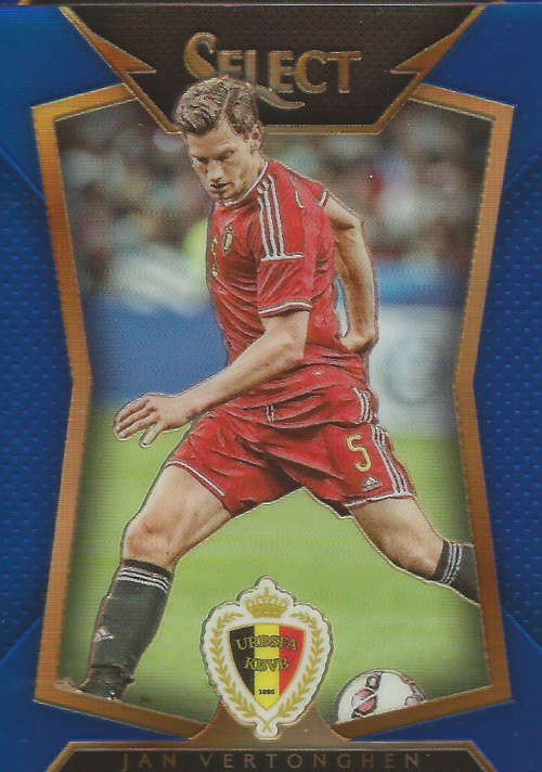 JAN VERTONGHEN - PANINI "PRIZM SELECT 2015"  - "BLUE PLAID BASE" TRADING CARD 6 of 299
