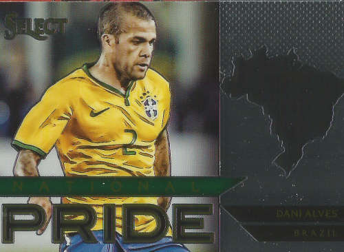 DANI ALVES - PANINI "PRIZM SELECT 2015"  - "NATIONAL PRIDE" TRADING CARD 5