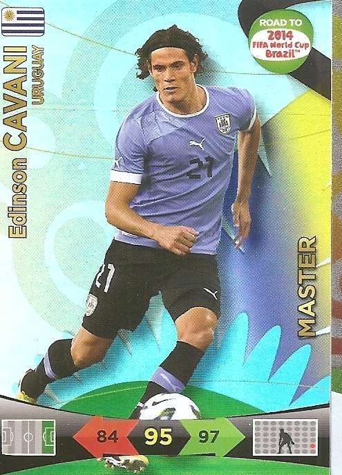 EDINSON CAVANI - PANINI "ROAD to the WORLD CUP 2014" - "MASTER" CARD