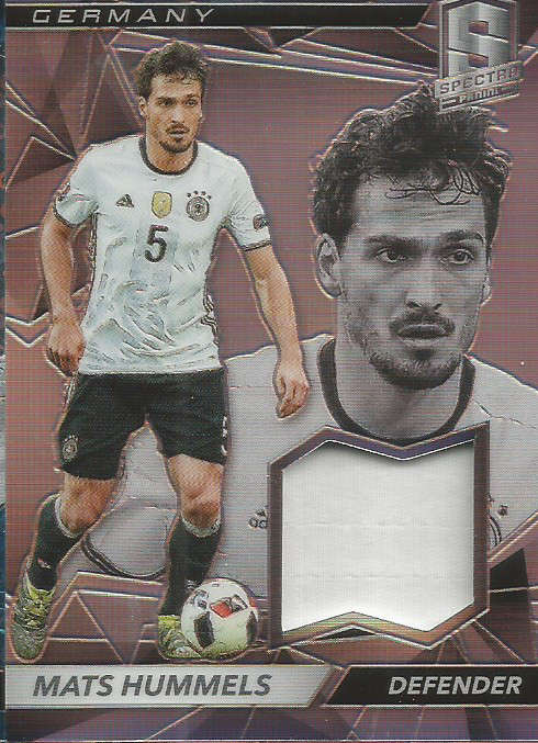 MATT HUMMELS - PANINI ` SPECTRA 2016/17`  - RARE `JERSEY MEMO PATCH` TRADING CARD 191 of 199