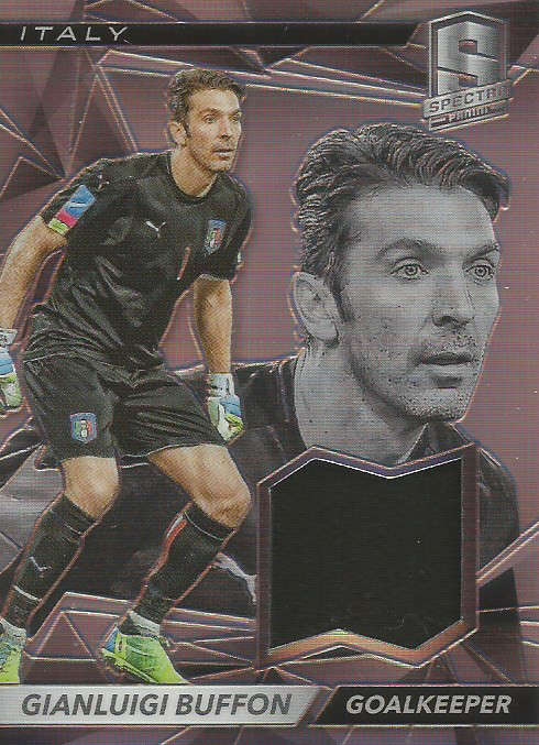 GIGI BUFFON - PANINI ` SPECTRA 2016/17`  - RARE `JERSEY MEMO PATCH` TRADING CARD 16 of 199