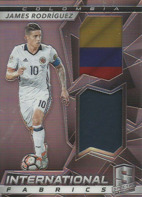 JAMES RODRIGUEZ - PANINI ` SPECTRA 2016/17`  - RARE `JERSEY MEMO PATCH` TRADING CARD 121 of 149