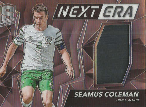 SEAMUS COLEMAN - PANINI ` SPECTRA 2016/17`  - RARE `JERSEY MEMO PATCH` TRADING CARD 89 of 199