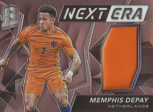 MENPHIS DEPAY - PANINI ` SPECTRA 2016/17`  - RARE `JERSEY MEMO PATCH` TRADING CARD 64 of 149
