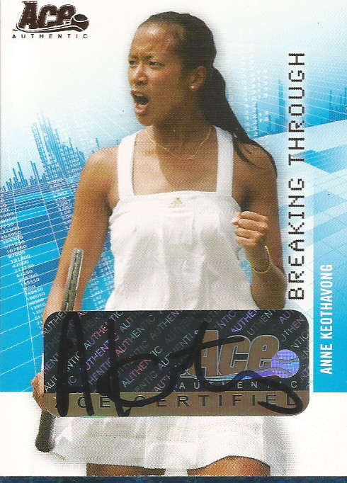 ANNE KEQTHAVONG - ACE AUTHENTIC 2007 - GENUINE "AUTOGRAPH" CARD BT37