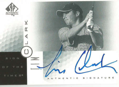 TIM CLARK - UD GOLF COLLECTION 2001 - RARE `AUTHENTIC AUTOGRAPH` TRADING CARD