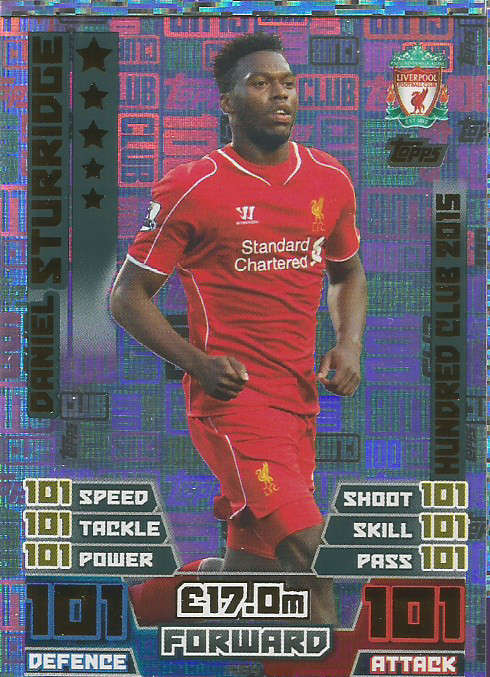 DANIEL STURIDGE - MATCH ATTAX 2016/2017 - "LEGEND CLUB 100" FOIL CARD