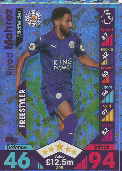RIYAD MAHREZ - MATCH ATTAX 2016/2017 - "FREESTYLER" FOIL CARD