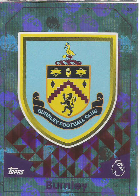 BURNLEY FC - MATCH ATTAX 2016/2017 - "CLUB BADGE" FOIL CARD