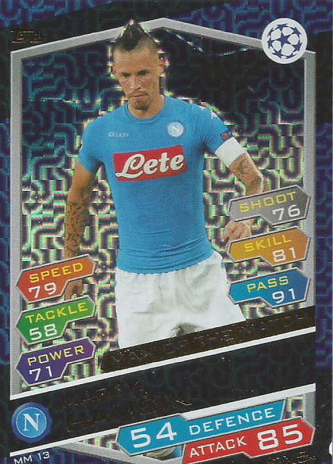 MAREK HAMSIK - CHAMPIONS LEAGUE 2016/17 -GOLD  "MAN of the MATCH" FOIL TRADING CARD