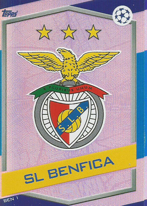 SPORT LISBOA BENFICA - CHAMPIONS LEAGUE 2016/17 -  "CLUB BADGE" FOIL TRADING CARD