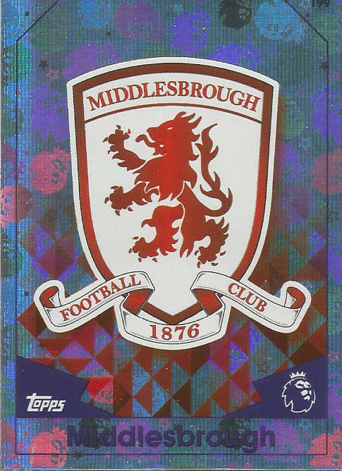 MIDDLESBROUGH FC - MATCH ATTAX 2016/2017 - "CLUB BADGE" FOIL CARD