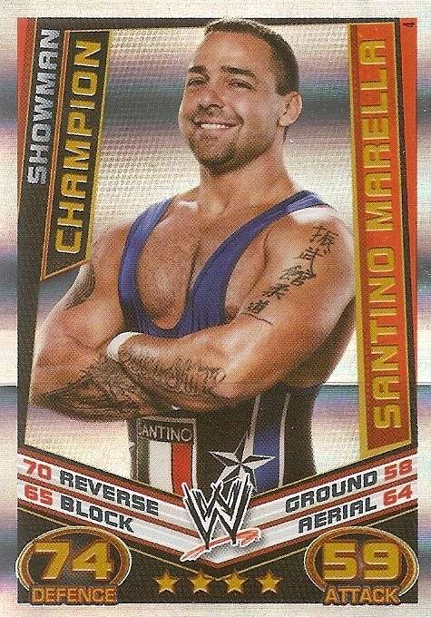 SANTINO MARELLA - WWE WRESTLING - `TOPPS SLAM ATTAX REBELLION`  2013/14 - `CHAMPION` TRADING CARD