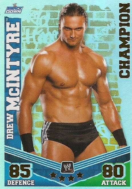 DREW MACINTYRE - WWE WRESTLING - `TOPPS SLAM ATTAX MAYHEM`  2012/13 - `CHAMPION` TRADING CARD