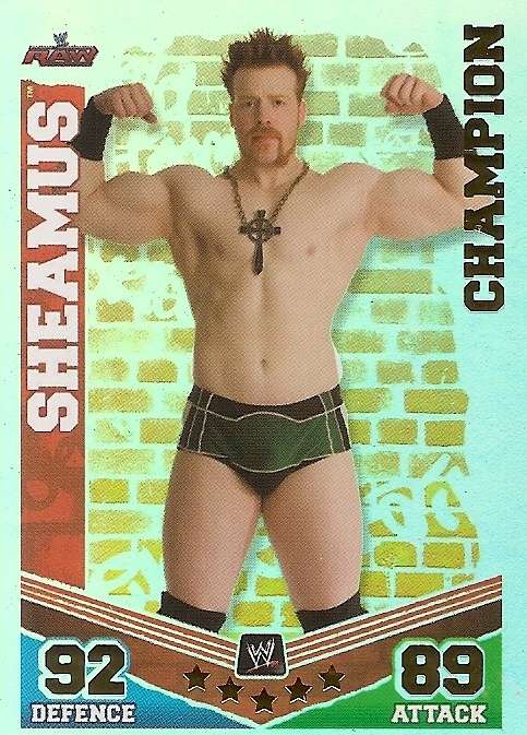 SHEAMUS - WWE WRESTLING - `TOPPS SLAM ATTAX MAYHEM`  2012/13 - `CHAMPION` TRADING CARD