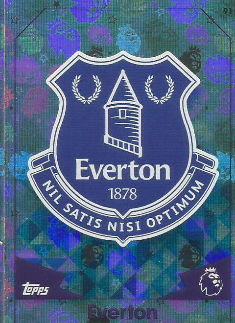 EVERTON FC - MATCH ATTAX 2016/2017 - "CLUB BADGE" FOIL CARD