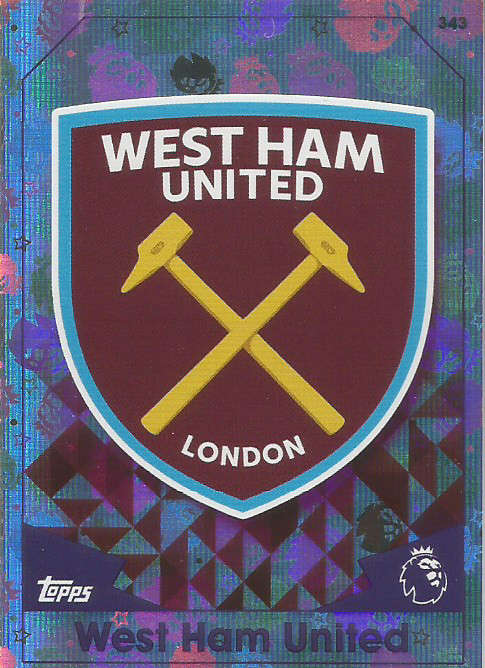 WEST HAM UNITED - MATCH ATTAX 2016/2017 - "CLUB BADGE" FOIL CARD
