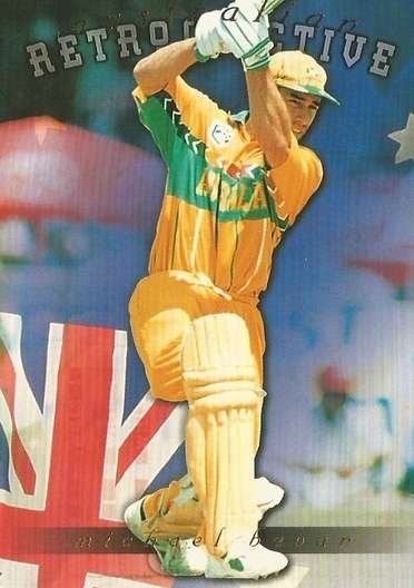 MICHAEL BEVAN - FUTERA 1996 CRICKET WORLD CUP  - "GOLD RETROSPECTIVE" CARD AR8 - Unnumbered of 1000