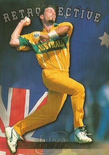 DAMIEN FLEMING - FUTERA 1996 CRICKET WORLD CUP  - "GOLD RETROSPECTIVE" CARD AR12 - Unumbered of 1000