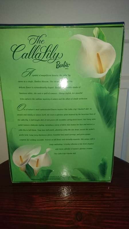 BARBIE DOLL - "CALLA LILLY LIMITED EDITION 2001" "FLOWERS in FASHION"  SERIES - COLLECTOR'S EDITION