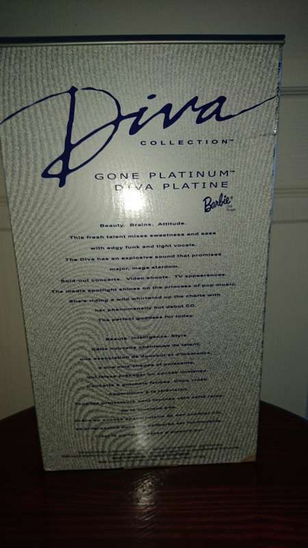 BARBIE DOLL - "BARBIE DIVA COLLECTION" 2002 -  "BARBIE GONE PLATINUM" - COLLECTOR'S EDITION