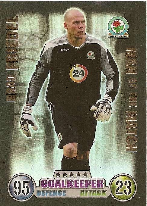 BRAD FRIEDEL - MATCH ATTAX 2007/08 - RARE  "MAN of the MATCH" TRADING CARD