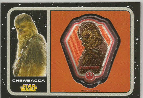 CHEWBACCA - STAR WARS `THE FORCE AWAKENS` - RARE ` MOVIE MEMORABILIA`  TRADING CARD