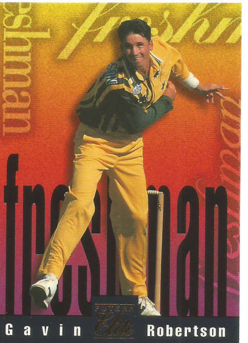 GAVIN ROBERTSON - 96 FUTERA CRICKET PREMIUM ELITE COLLECTION  - "RARE" "FRESHMAN" CARD F5 -UNUMBERED