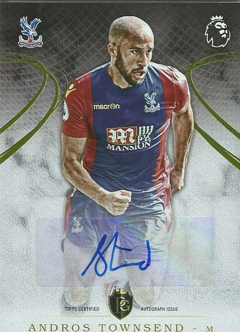 ANDROS TOWNSEND  - TOPPS `PREMIER GOLD` 2016/17 - AUTHENTIC `CERTIFIED AUTOGRAPH` CARD