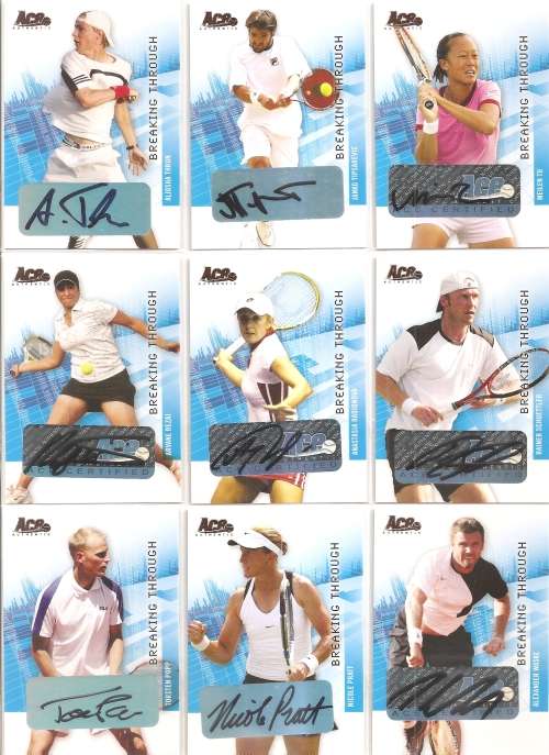 TENNIS STARS - ACE AUTHENTIC 2007 - FULL SET 40 TENNIS ROOKIES CERTIFIED`AUTOGRAPH` TRADING CARDS
