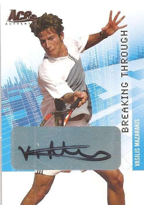 VASILIS MAZARAKIS - ACE AUTHENTIC 2007 - GENUINE "AUTOGRAPH" CARD BT15