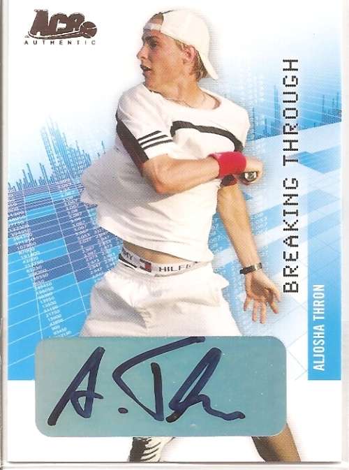 ALJOSHA THRON - ACE AUTHENTIC 2007 - GENUINE "AUTOGRAPH" CARD BT25