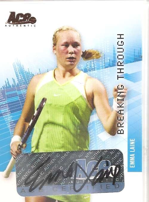 EMMA LAINE - ACE AUTHENTIC 2007 - GENUINE "AUTOGRAPH" CARD BT11