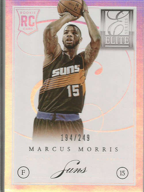 MARCUS MORRIS -  PANINI 2013 "ELITE SERIES ROOKIE"  TRADING CARD 194 of 249