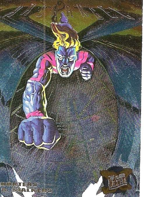 ARCHANGEL - MARVEL FLEER ULTRA 95 - RAINBOW "HUNTERS&STALKERS" LIMITED EDITION CARD 9 of 9