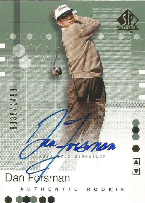 DAN FORSMAN -  `AUTHENTIC SIGNATURE` TRADING CARD 936 of 1499