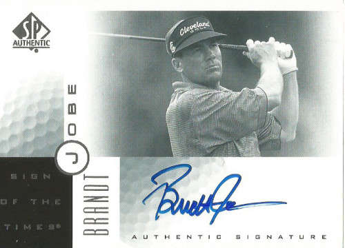 BRANDT JOBE -  `AUTHENTIC SIGNATURE` TRADING CARD - UPPER DECK 2002