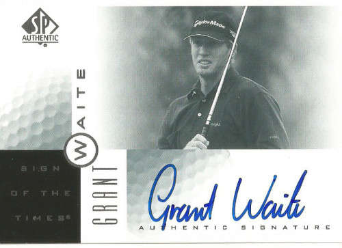GRANT WAITE -  `AUTHENTIC SIGNATURE` TRADING CARD - UPPER DECK 2002