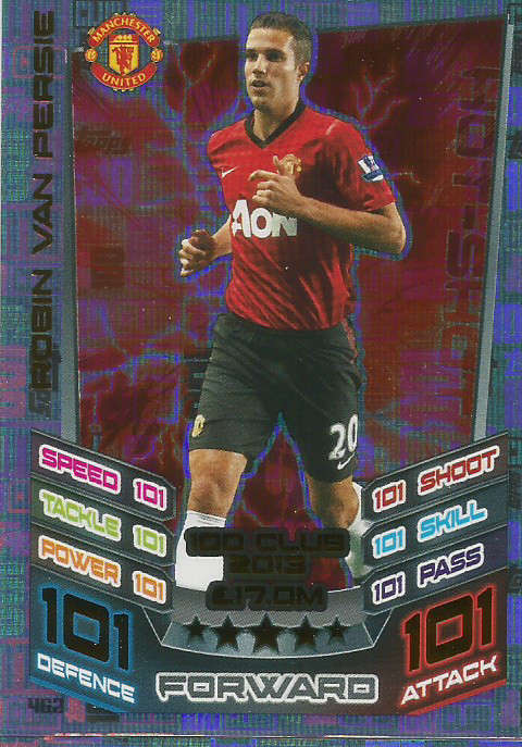 ROBIN VAN PERSIE - MATCH ATTAX 2016/2017 - RARE "LEGEND CLUB 100" FOIL CARD