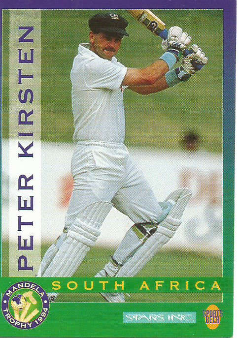 PETER KIRSTEN - CRICKET "MANDELA CUP" 1994 (SPORTSDECK.) - TRADING BASE CARD 10