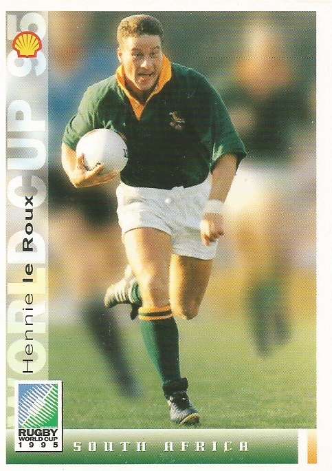 HENNIE LE ROUX - SPORTS DECK "RUGBY WORLD CUP 95" - BASE TRADING CARD 24