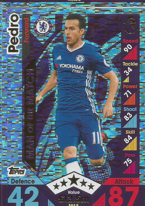PEDRO - MATCH ATTAX "EXTRA" 2017 - "MAN of the MATCH" FOIL CARD