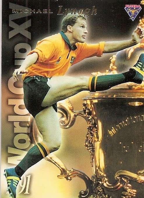 MICHAEL LYNACH - `WALLABIES 95 FUTERA COLLECTION` - `RARE 91 WORLD CHAMPIONS` TRADING CARD WC10
